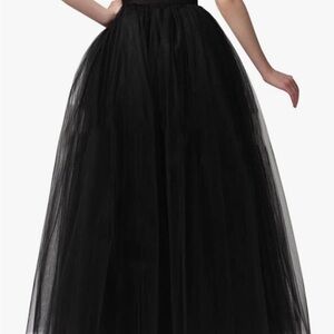 A-line Maxi Long Tulle Skirt